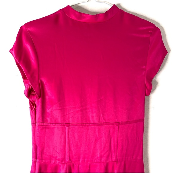 Zara Barbie Pink Satin Midi Dress NWT - Picture 7 of 8